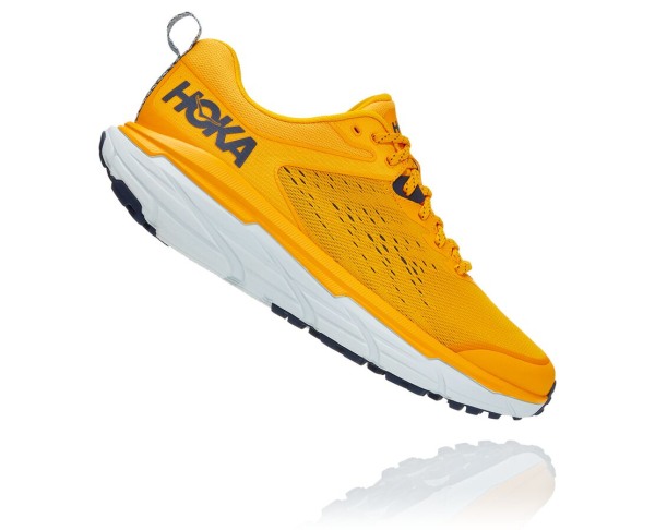 Hoka One One Challenger ATR 6 Mens UK - Yellow Trail Running Shoes - EFSBM1589